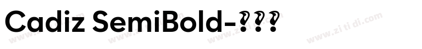 Cadiz SemiBold字体转换